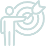 pictogramme d'une cible illustrant une feuille de route claire